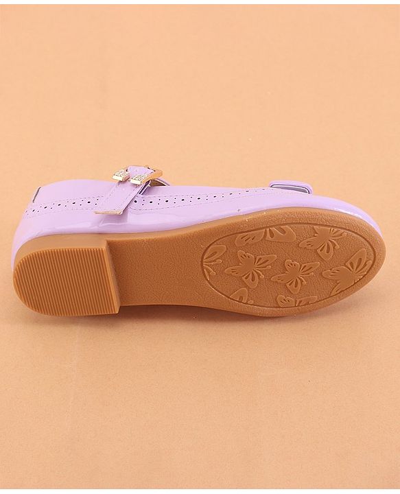 Cute Walk by Babyhug Buckled Closure Ballerina With Bow & Pearl Applique- Green