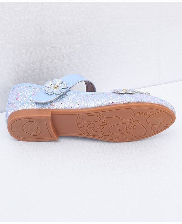Pine Kids Velcro Closure Ballerina With Floral Applique - Pink