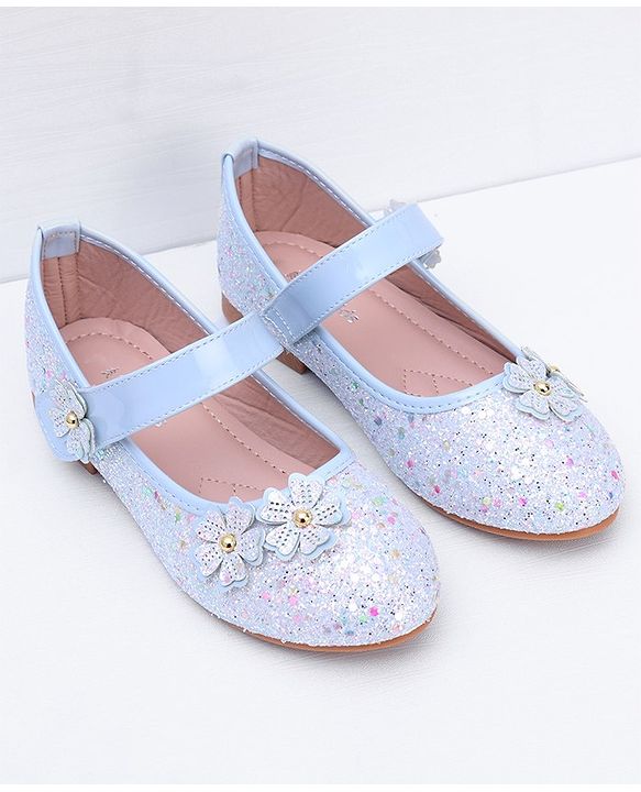 Pine Kids Velcro Closure Ballerina With Floral Applique - Pink