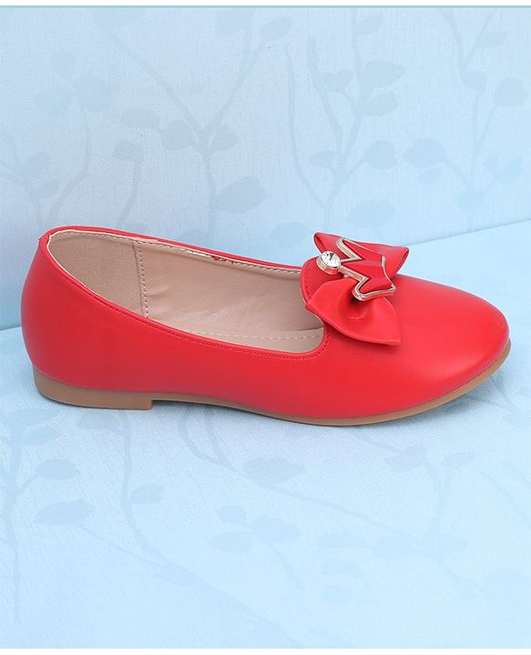 Pine Kids Slip On Ballerina With Bow Applique - Blue