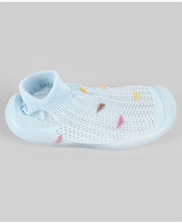 Cute Walk by Babyhug  Cable Knit Design Socks Shoe - Blue