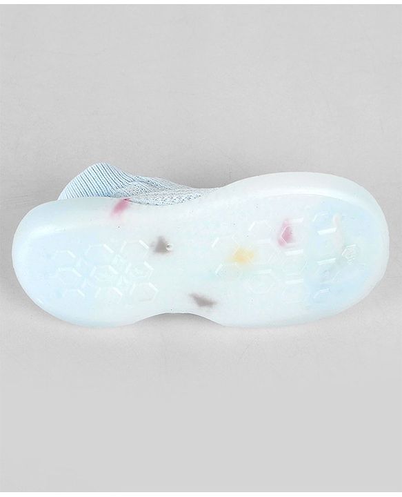 Cute Walk by Babyhug  Cable Knit Design Socks Shoe - Blue