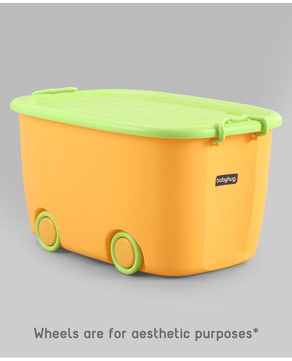 Babyhug Compact Multipurpose Storage Box with Wheels - Orange