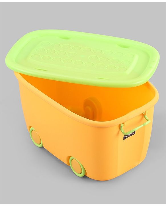 Babyhug Compact Multipurpose Storage Box with Wheels - Orange