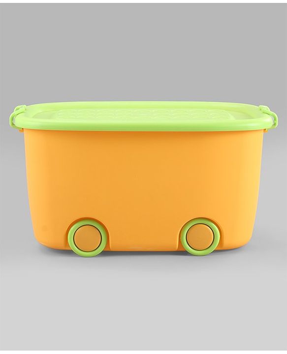Babyhug Compact Multipurpose Storage Box with Wheels - Orange