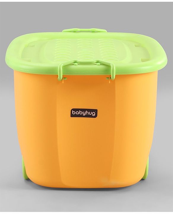 Babyhug Compact Multipurpose Storage Box with Wheels - Orange