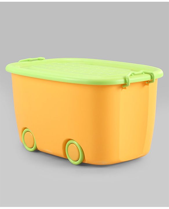 Babyhug Compact Multipurpose Storage Box with Wheels - Orange