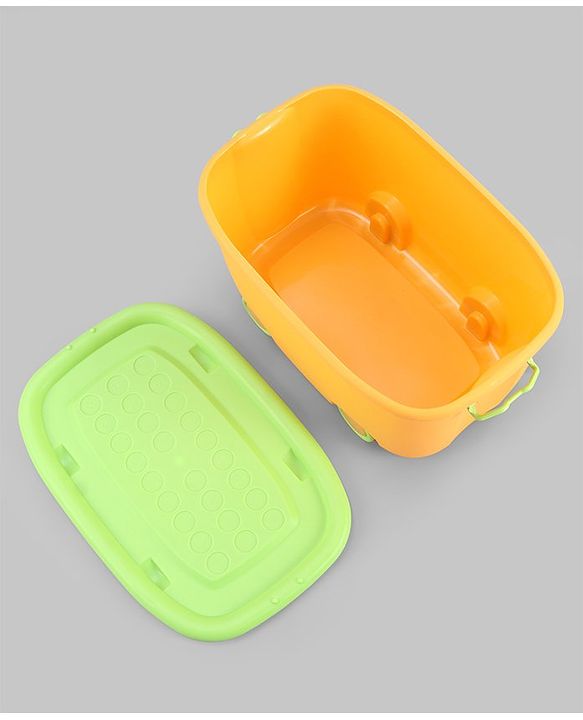 Babyhug Compact Multipurpose Storage Box with Wheels - Orange