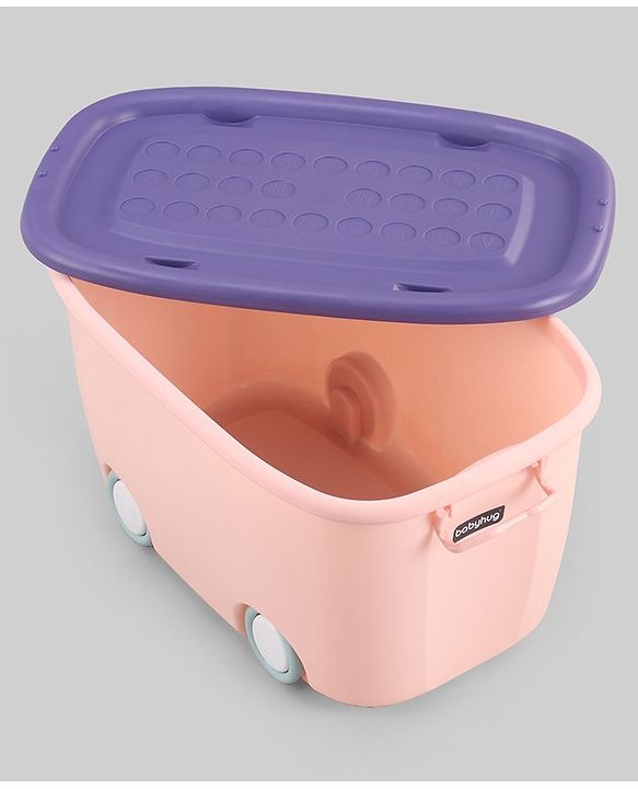 Babyhug Compact Multipurpose Storage Box with Wheels - Orange