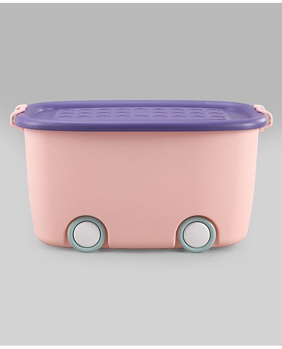 Babyhug Compact Multipurpose Storage Box with Wheels - Orange