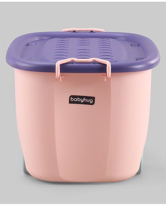 Babyhug Compact Multipurpose Storage Box with Wheels - Orange