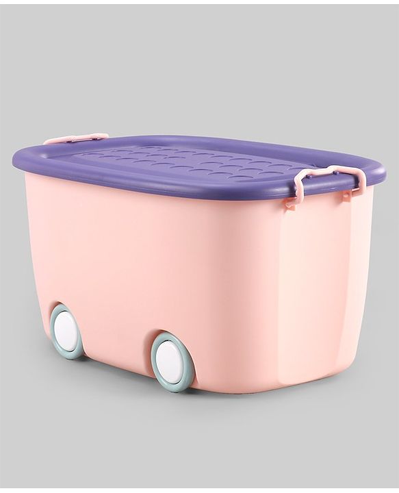 Babyhug Compact Multipurpose Storage Box with Wheels - Orange