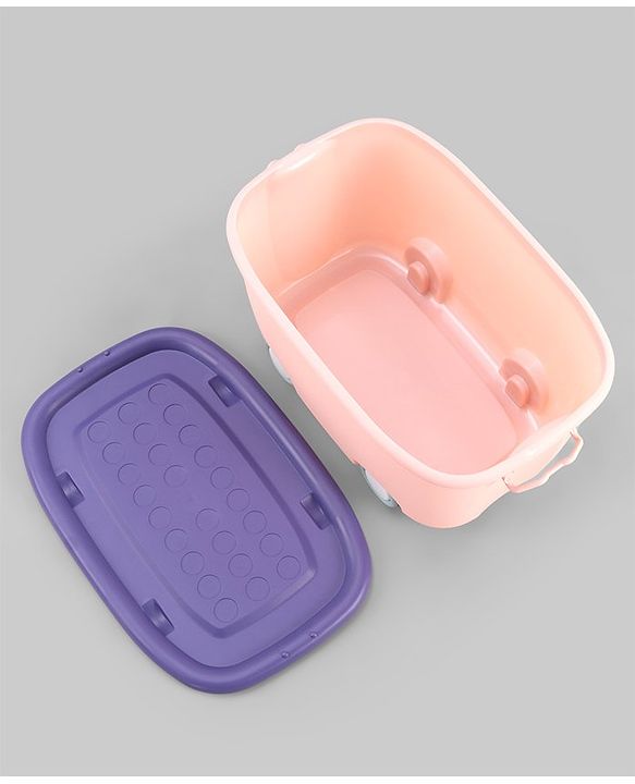 Babyhug Compact Multipurpose Storage Box with Wheels - Orange
