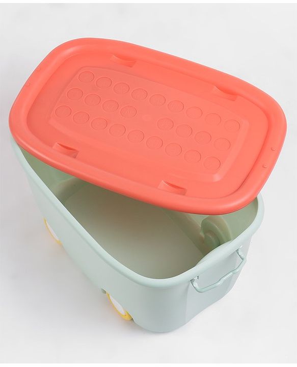Babyhug Compact Multipurpose Storage Box with Wheels - Orange