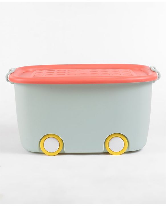 Babyhug Compact Multipurpose Storage Box with Wheels - Orange