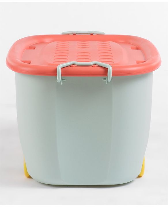 Babyhug Compact Multipurpose Storage Box with Wheels - Orange