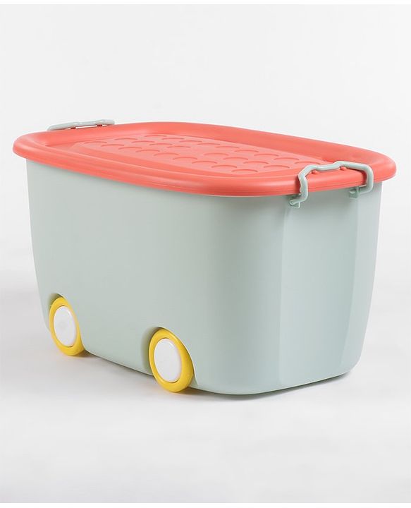 Babyhug Compact Multipurpose Storage Box with Wheels - Orange