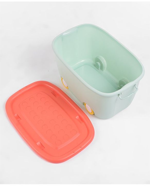 Babyhug Compact Multipurpose Storage Box with Wheels - Orange