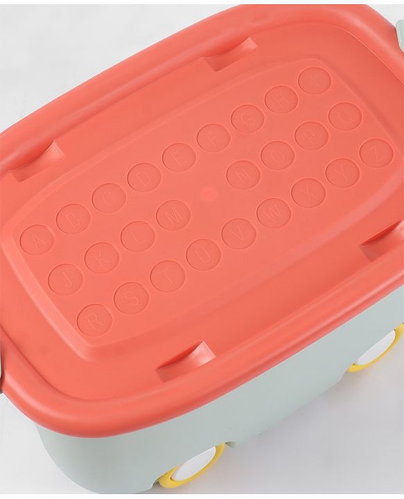 Babyhug Compact Multipurpose Storage Box with Wheels - Orange