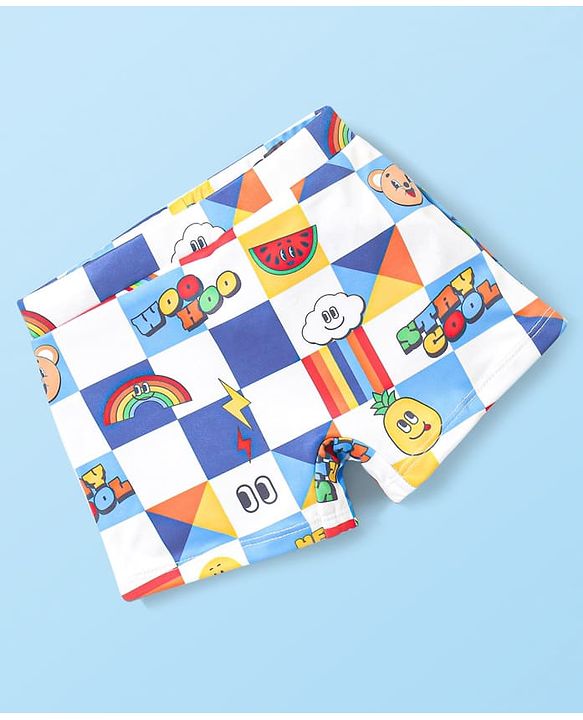 Babyhug Fruit Print Swimming Trunk - Multicolor