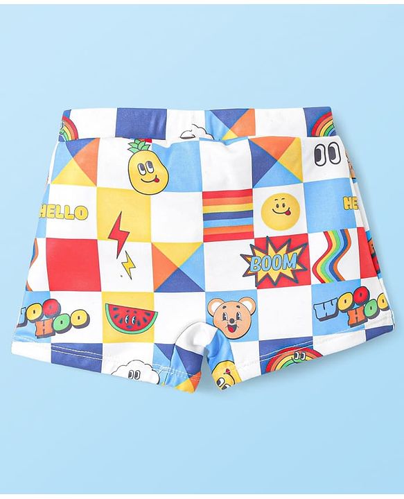 Babyhug Fruit Print Swimming Trunk - Multicolor