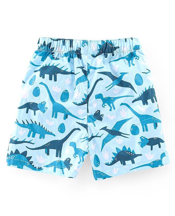 Babyhug Cotton Poplin Woven Boxer Dino & Basketball Print Pack of 3 - Multicolor