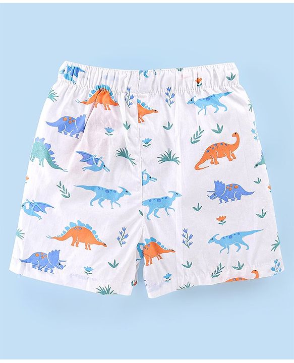 Babyhug Cotton Poplin Woven Boxer Car Print Pack of 3 - Multicolor