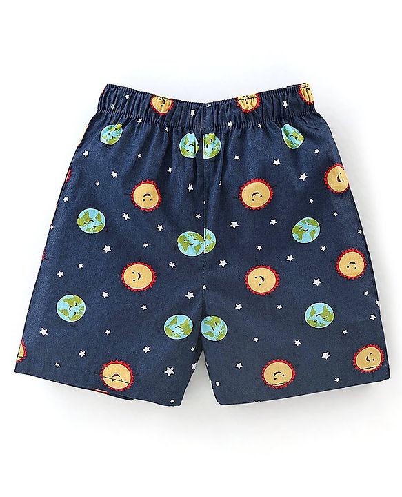Babyhug Cotton Woven Regular Boxers Lion & Car Print Pack of 3 - White Navy & Pink