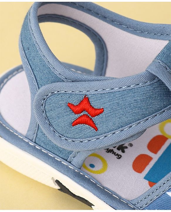 Cute Walk by Babyhug Musical Sandals With Velcro Closure - Light Blue