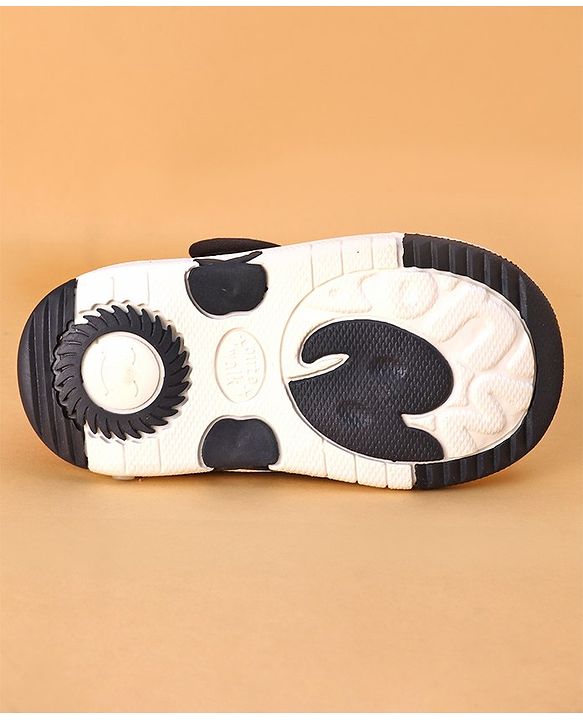 Cute Walk by Babyhug Musical  Shoes with Velcro Closure Polka Dot Print - Navy Blue