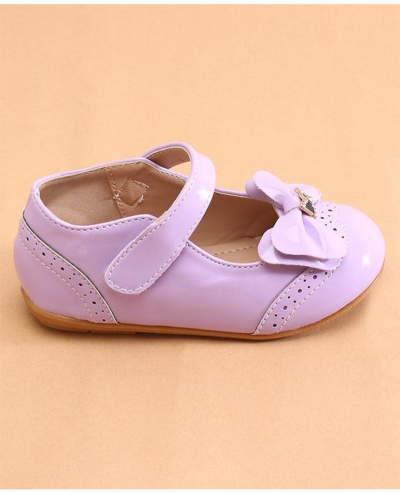 Cute Walk by Babyhug Ballerina with Bow Applique & Velcro Closure -White