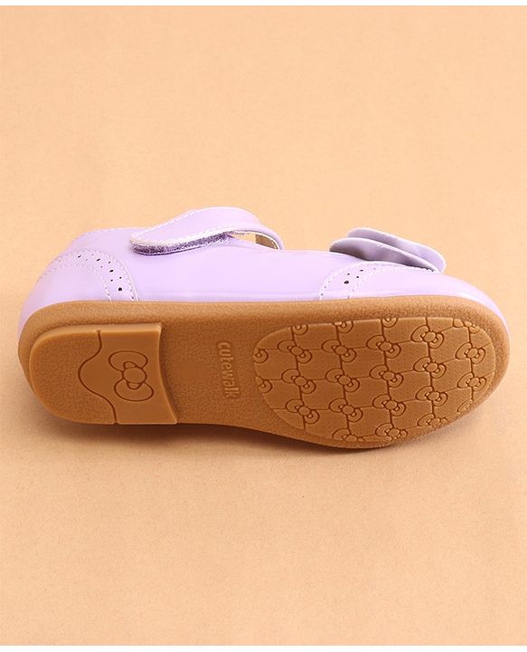 Cute Walk by Babyhug Ballerina with Bow Applique & Velcro Closure -White