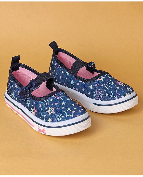 Cute Walk by Babyhug Casual Shoes Stars Print - Blue
