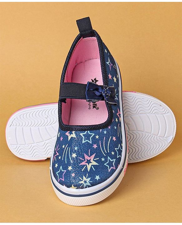 Cute Walk by Babyhug Casual Shoes Stars Print - Blue