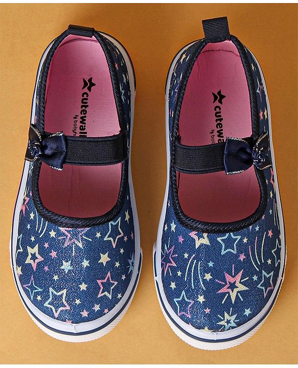 Cute Walk by Babyhug Casual Shoes Stars Print - Blue