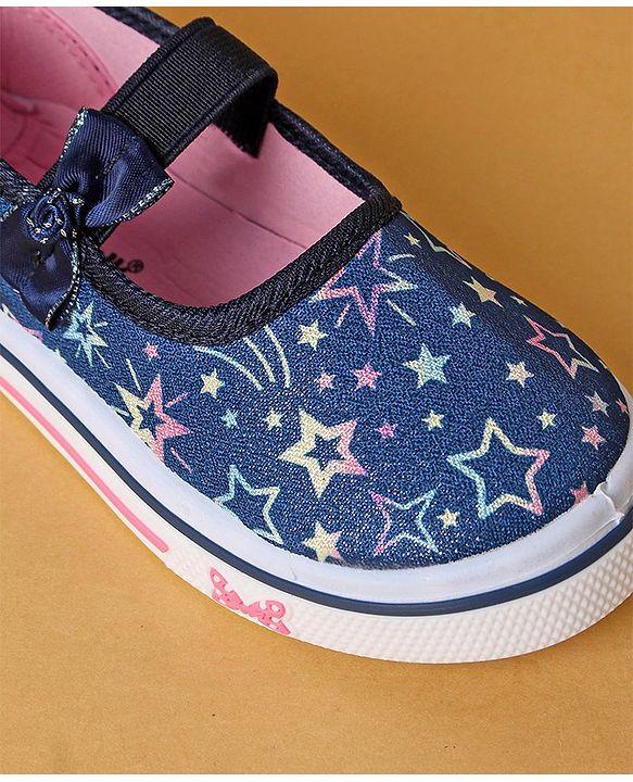 Cute Walk by Babyhug Casual Shoes Stars Print - Blue