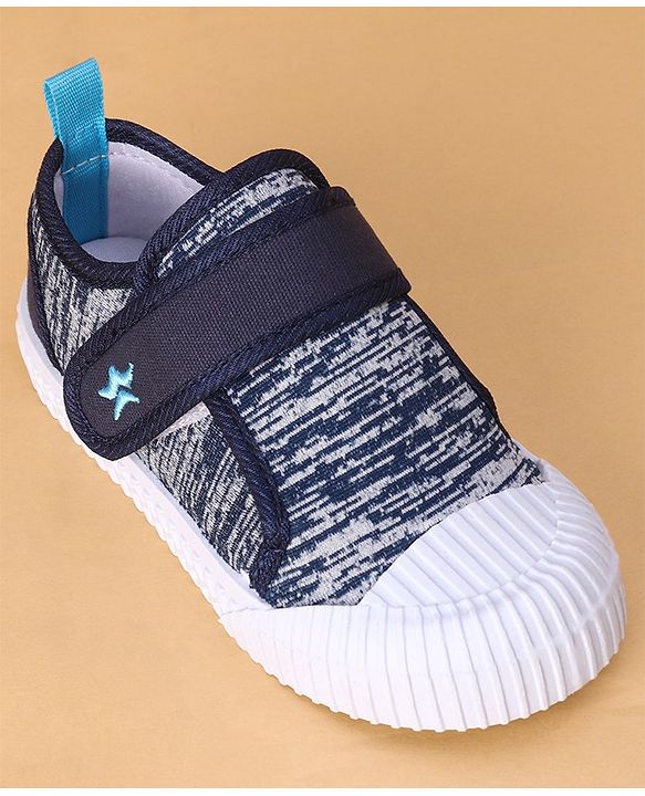 Cute Walk by Babyhug Casual Canvas Shoes with Velcro Closure - Grey