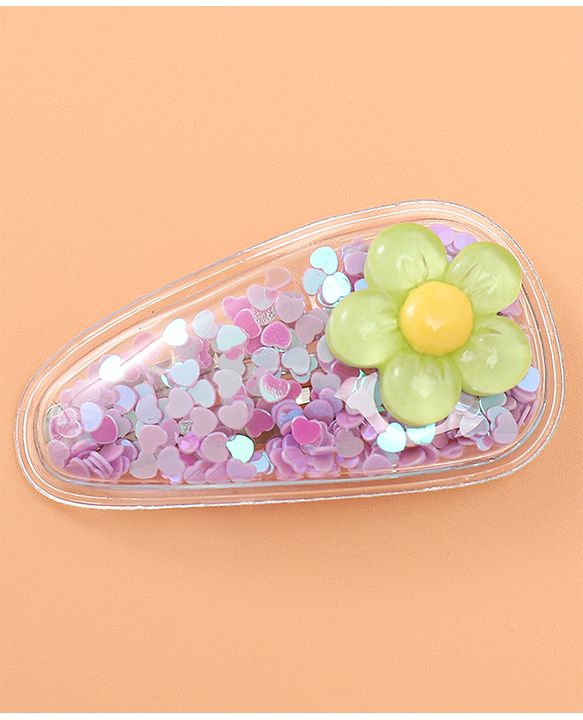Babyhug Snap Clips with Floral Applique  Free Size - Multicolor