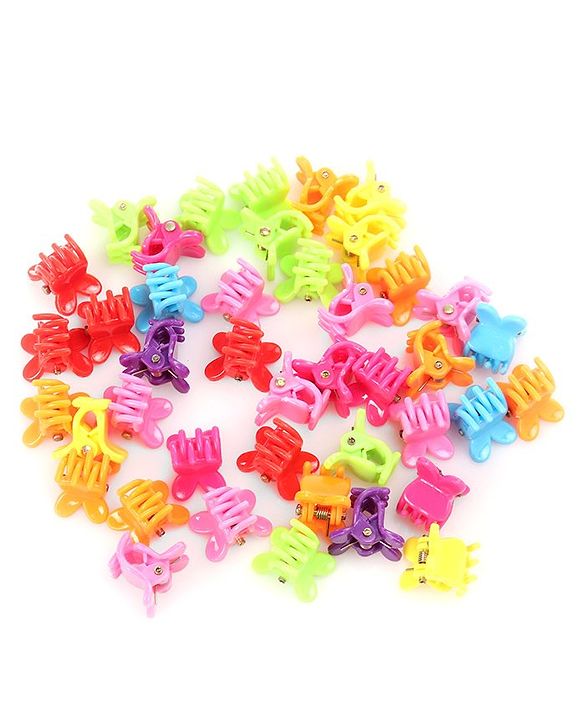 Babyhug Hair Claw Clips Pack of 42 - Multicolour