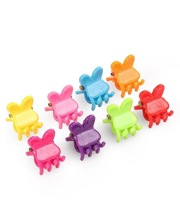 Babyhug Hair Claw Clips Pack of 42 - Multicolour