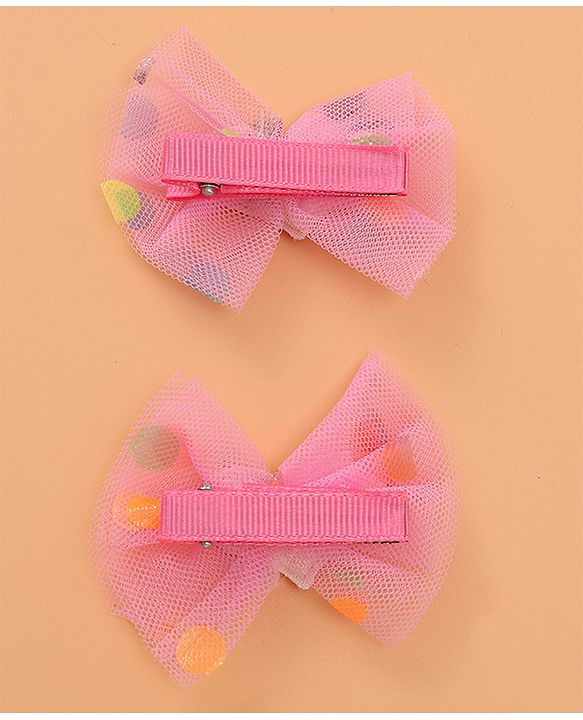 Babyhug Hair Accessories Combo Set with Heart & Bow Applique Free Size   -  Multicolor