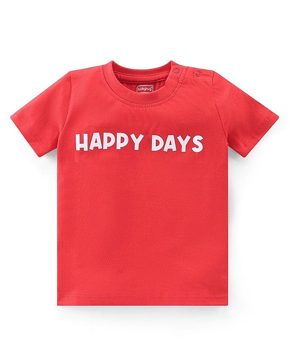 Babyhug Single Jersey Knit Dungarees & Half Sleeves T-Shirt with Watermelon Print - Multicolour