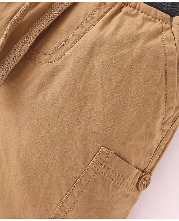 Babyhug 100% Cotton Woven Solid Color Shorts - Khaki