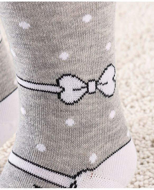 Cute Walk by Babyhug  Anti Bacterial Footed Tights Polka Dot Design - Grey