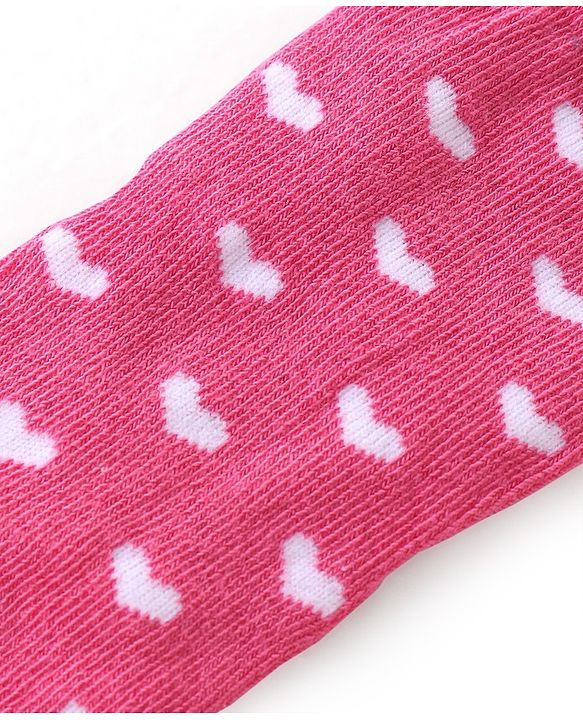 Cute Walk By Babyhug Anti-Bacterial Ankle Length Socks Striped Floral & Heart Design Pack Of 3- White Yellow & Pink
