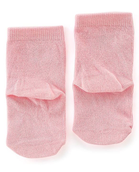 Cute Walk By Babyhug Cotton Non terry Anti Bacterial Ankle Length Socks Floral & Heart Design Pack Of 3- Multicolor