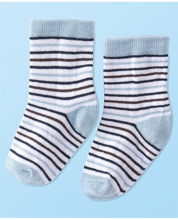 Cute Walk by Babyhug Anti-Bacterial Ankle Length Socks Dino Design Pack of 5 - Blue & Grey