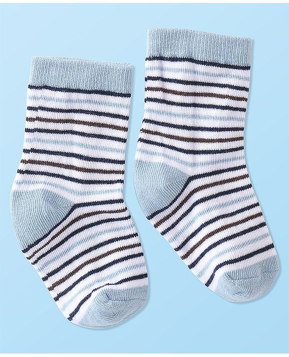 Cute Walk by Babyhug Anti-Bacterial Ankle Length Socks Dino Design Pack of 5 - Blue & Grey
