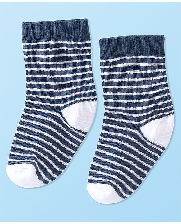 Cute Walk by Babyhug Anti-Bacterial Ankle Length Socks Dino Design Pack of 5 - Blue & Grey