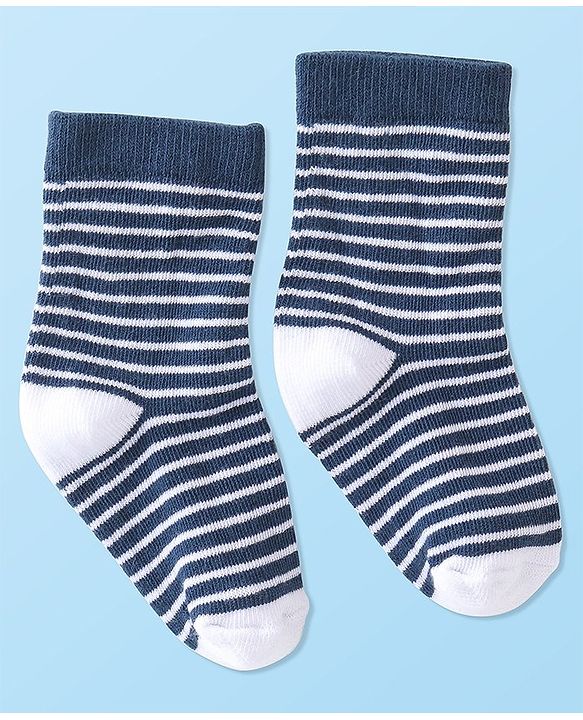 Cute Walk by Babyhug Anti-Bacterial Ankle Length Socks Dino Design Pack of 5 - Blue & Grey